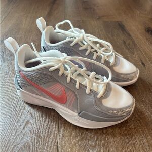 Nike Kids Basketball Shoes - White, Gray, and Pink